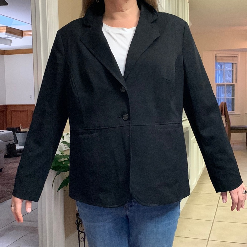 Charter Club Black Ponte Suit Jacket size 18